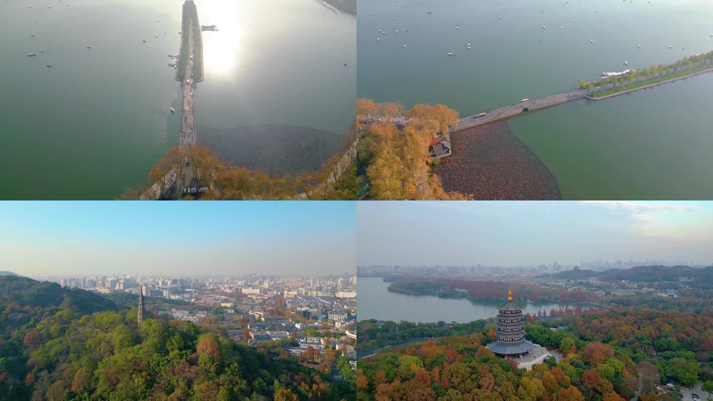 杭州西湖风景合集航拍