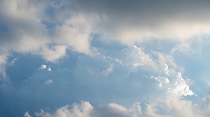 夏季天空暴雨前云朵变幻延时