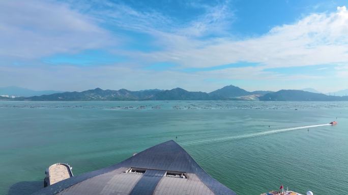 太子湾蛇口港航拍高楼大厦蛇口邮轮中心邮轮