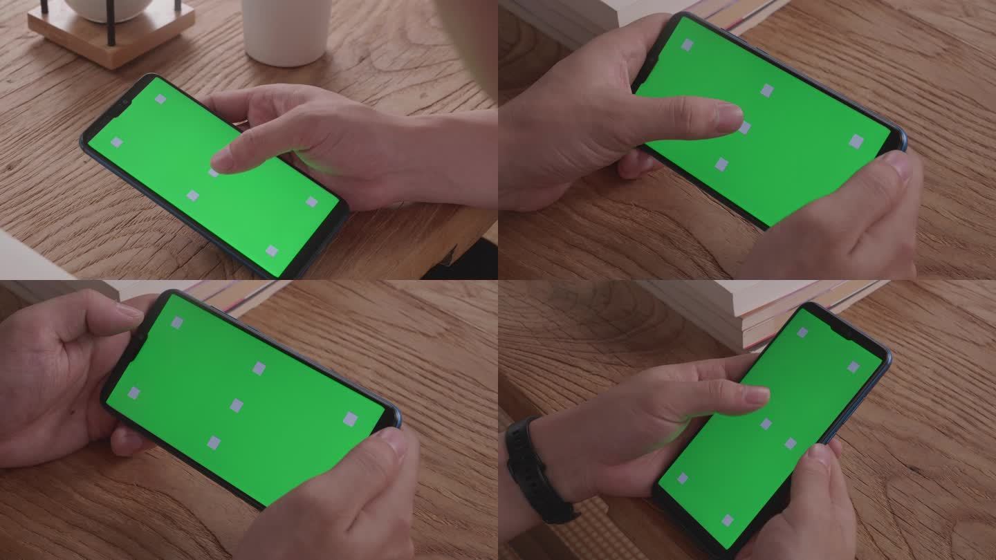 手机绿幕抠像操作手机 使用手机 玩游戏