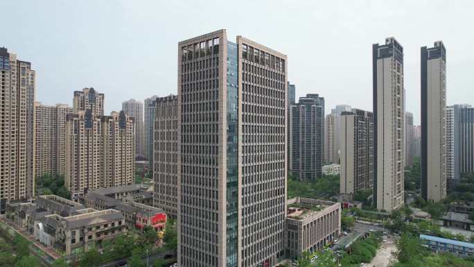 武汉建筑大厦航拍