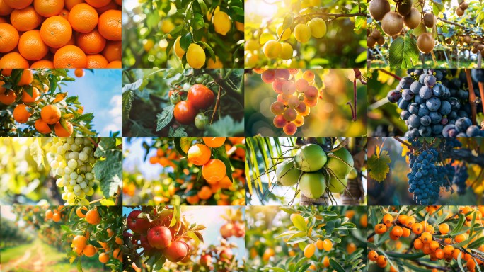 水果采摘农业种植丰收果园柑橘农产品收获