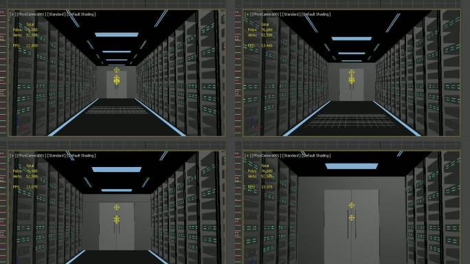 机房服务器电脑机房3Dmax模型