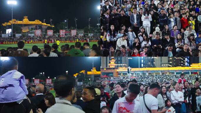 贵州榕江村超足球比赛人群人流游客热闹激情
