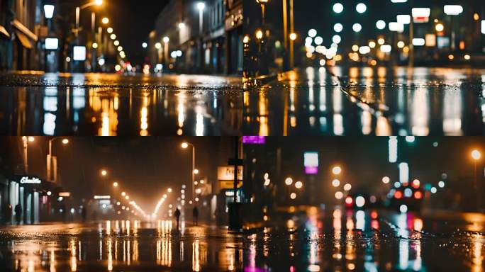 雨夜的街头