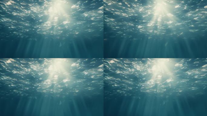 水下光影海底循环背景
