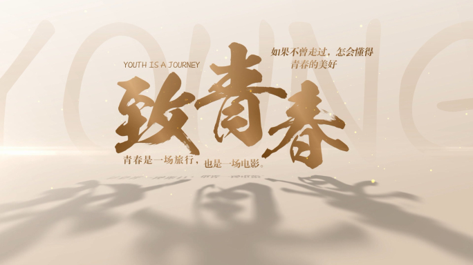 唯美光影文字标题金色字幕【无插件】