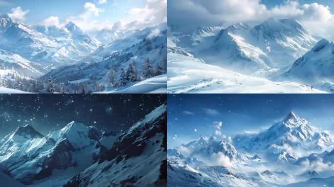宽屏 6K 雪山