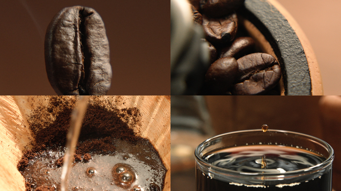 简约手冲咖啡升格4k视频