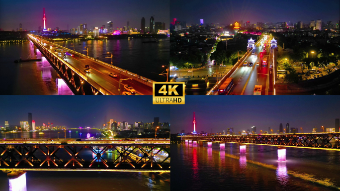 武汉长江大桥夜景
