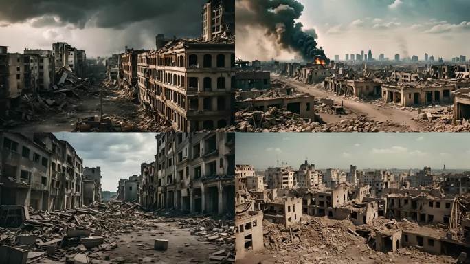 被战争摧毁的城市
