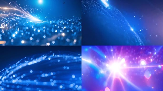 蓝色科技粒子LED大屏