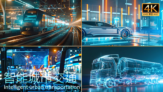 智能城市交通合集 数字化绿色出行新能源车
