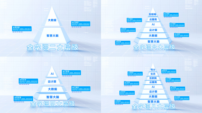 【2-10层】金字塔分类AE模板