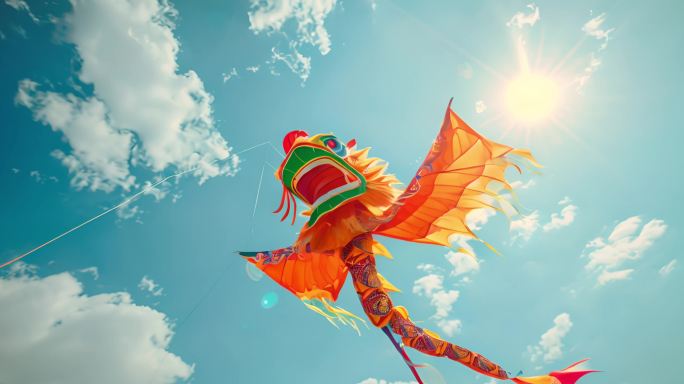风筝气球 放风筝 龙年风筝 儿童节