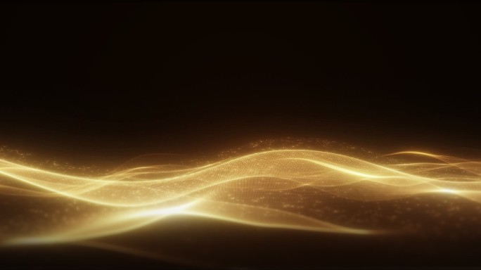 金色粒子山脉背景动画