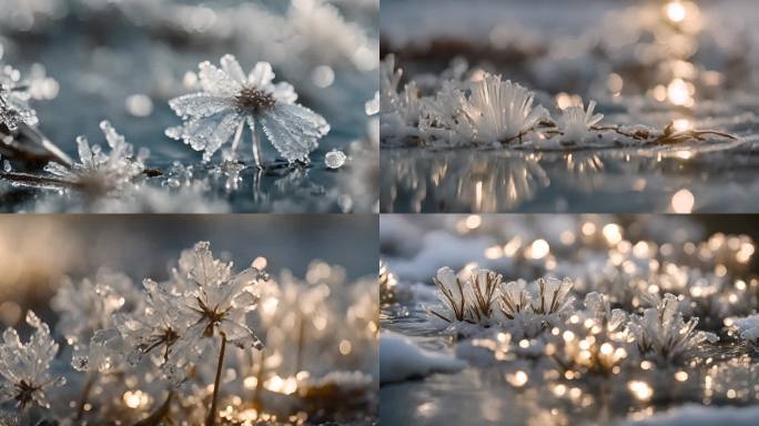 冰与花的碰撞：寒带冰花的绝美瞬间