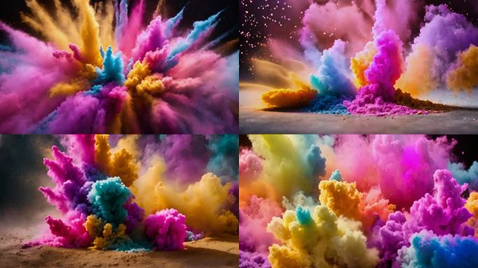 色彩爆炸绚丽色彩抽象创意艺术