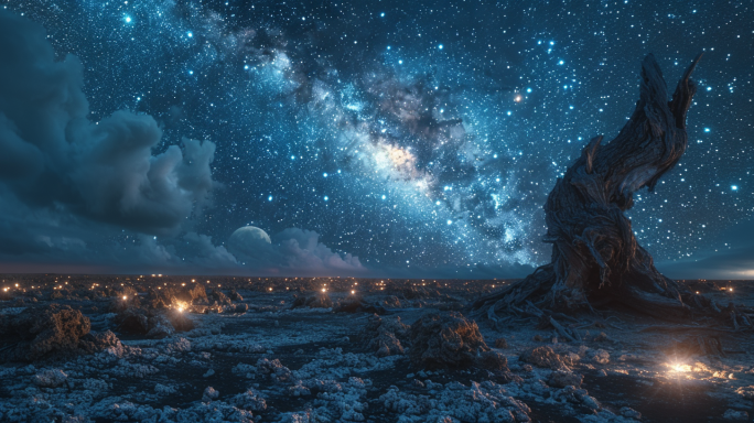 VR星空沙漠星云宇宙自然奇观背景