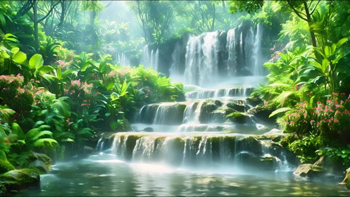 森林溪流 唯美自然 空气清新 美丽森林