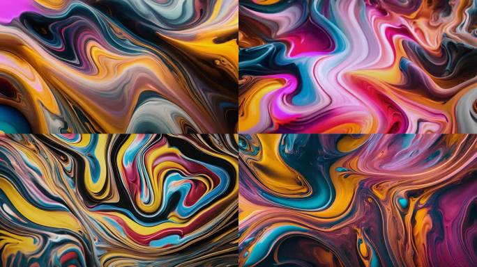 抽象艺术色彩创意绚丽多彩流动的色彩