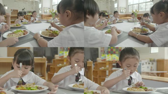 唯美贵族学校幼儿学生吃饭用餐安全营养西餐
