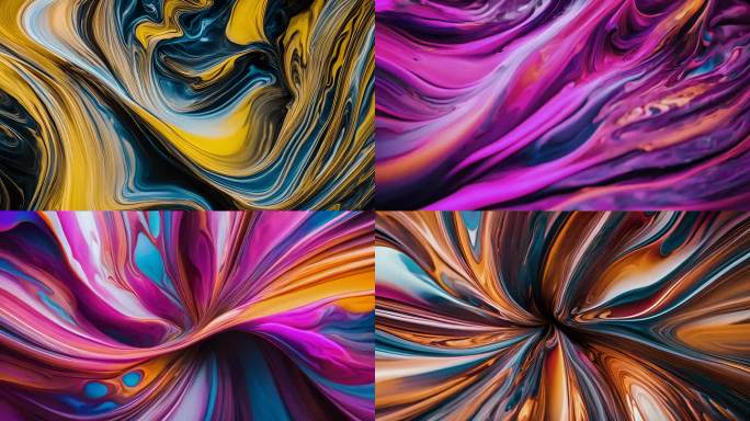 流动的色彩抽象艺术色彩创意绚丽多彩