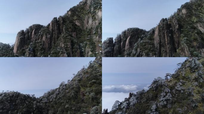 三清山雪景航拍4K高清素材