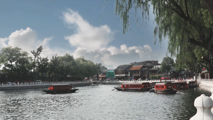 北京什刹海人文视频素材