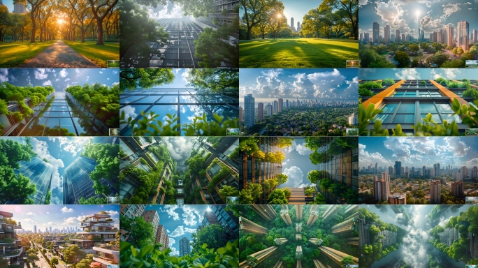 绿色城市碳中和环保生态城市