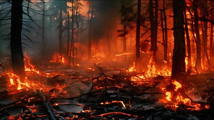 森林大火火灾 自然破坏 森林破坏