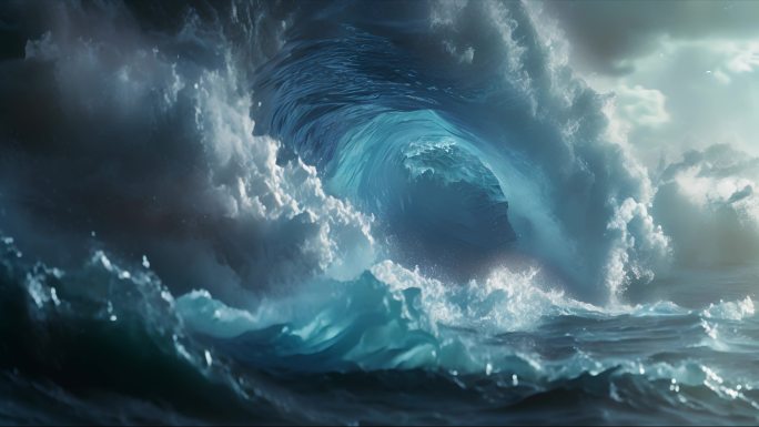 透亮的海浪 阳光