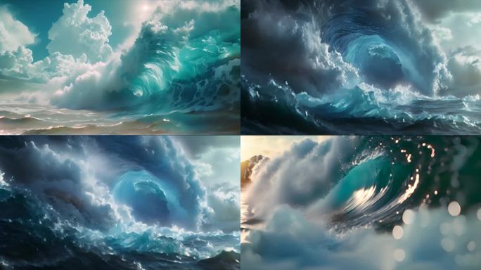 透亮的海浪 阳光
