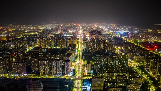 4K延时——亳州城市航拍夜景