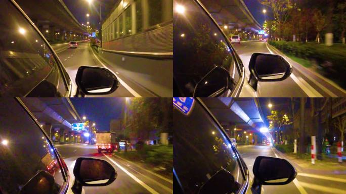 城市夜晚汽车在马路行驶夜景视频素材449