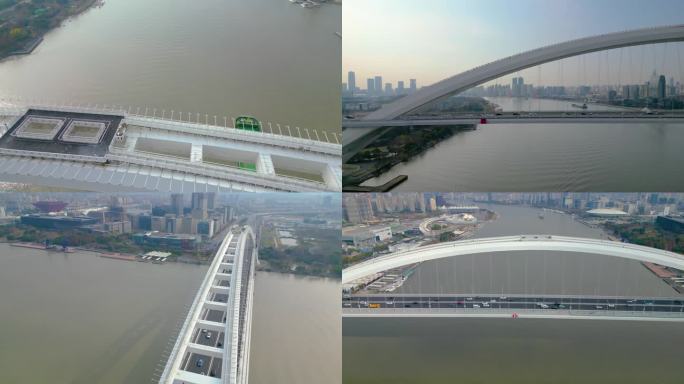 上海市黄浦区鲁班路立交桥卢浦大桥车辆车流