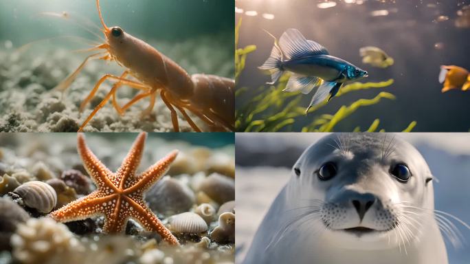 海洋动物合集 海洋生物 海底生物动物