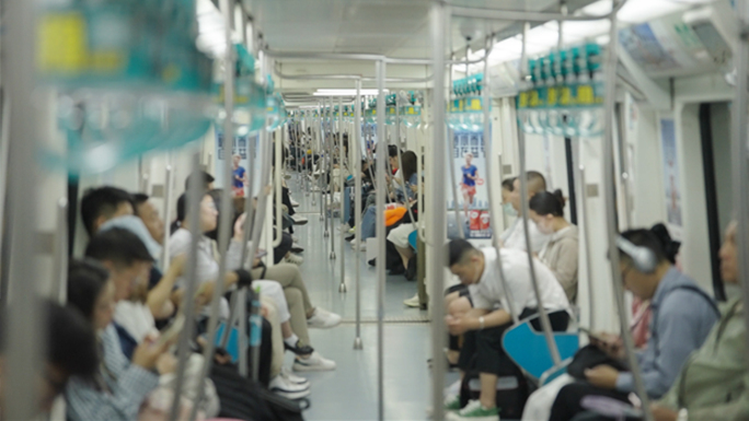 地铁坐地铁乘地铁上班下班都市人流人群北京
