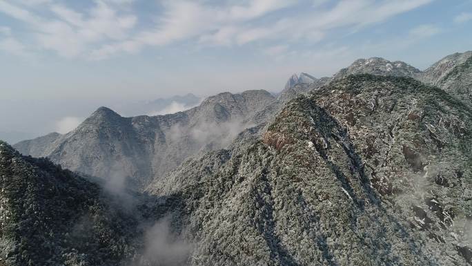 三清山雪景航拍4K高清素材