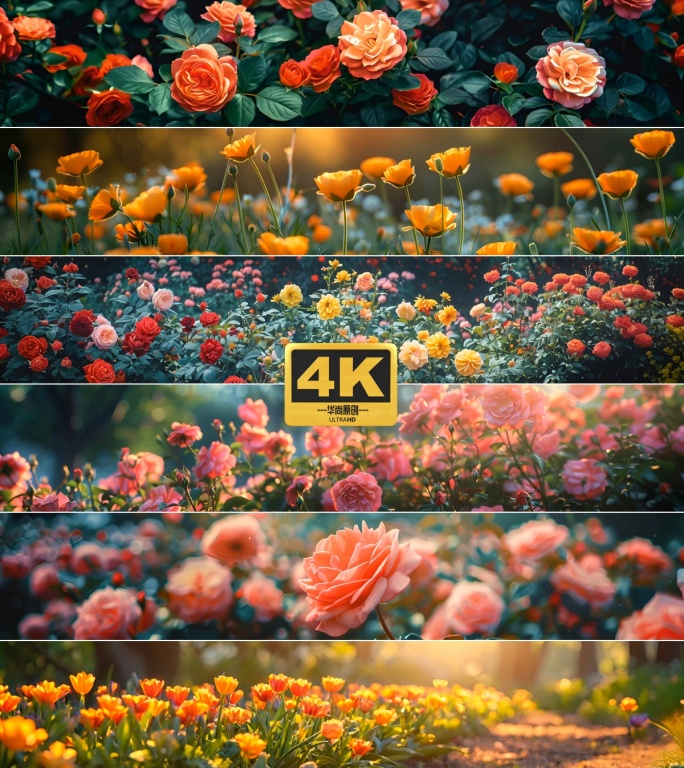 4k宽屏玫瑰蔷薇月季合集