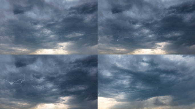4k电闪雷鸣-雷雨交加天气