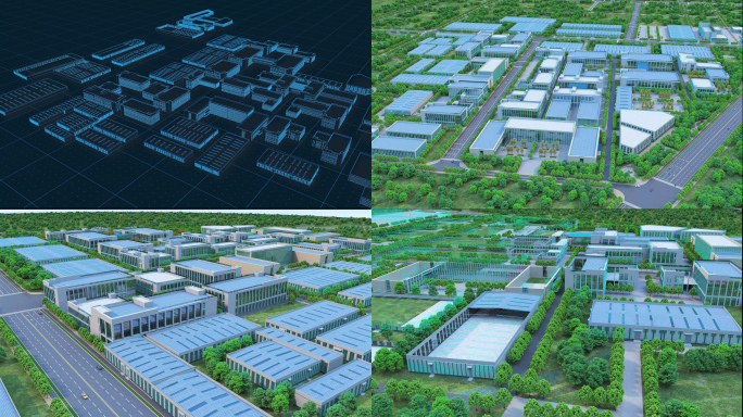 4k科技线框工业园区 产业园区 产业中心