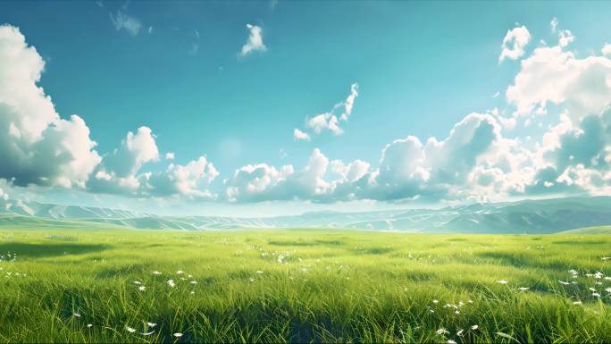 草地天空一线天-1