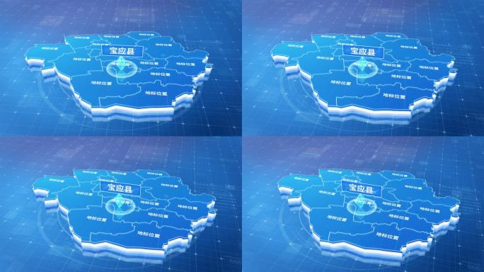 扬州市宝应县蓝色三维科技区位地图