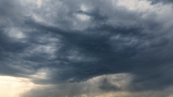 天空乌云闪电雷暴天气实拍
