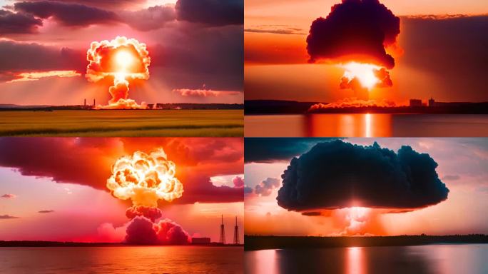 4K核弹爆炸战争核爆恐怖军事
