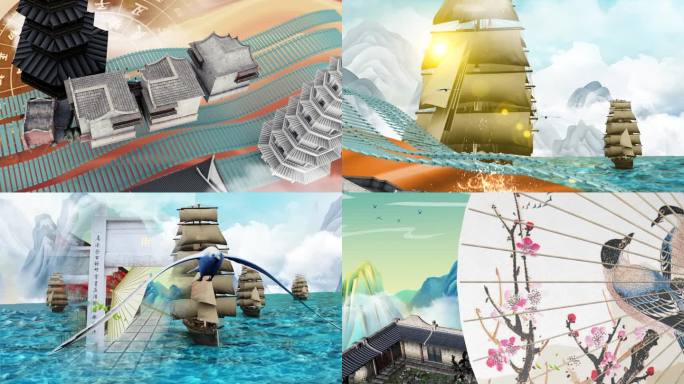 中国风 传统 古厝 海丝文化  福州元素