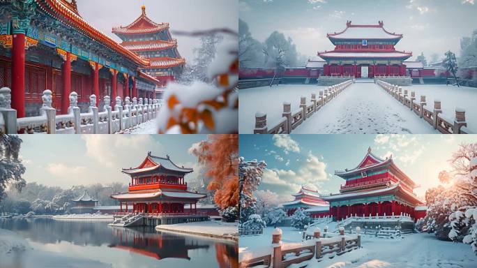 故宫冬天雪景