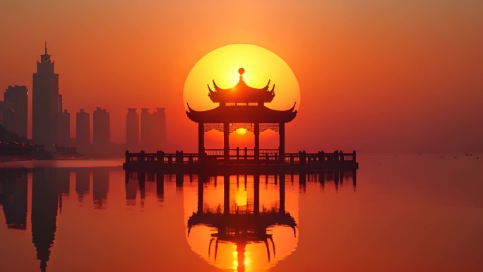中国各地太阳升起日出