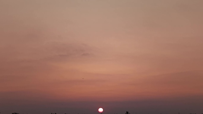 落日红日大视野动态场景